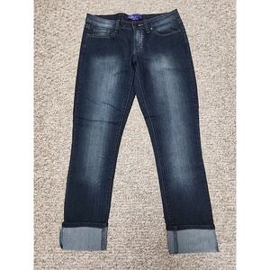 Miley Cyrus Max Azria Indigo Straight Leg Cuffed Jeans Size 11 MM288900